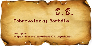 Dobrovolszky Borbála névjegykártya