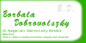 borbala dobrovolszky business card