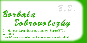 borbala dobrovolszky business card